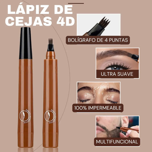 Lápiz de Cejas 4D: Microblading Natural y Duradero